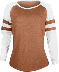 Kaamastra Brown and White Full Sleeve Women's T-shirt