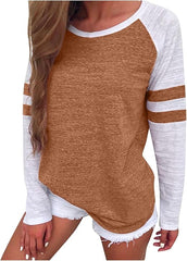 Kaamastra Brown and White Full Sleeve Women's T-shirt