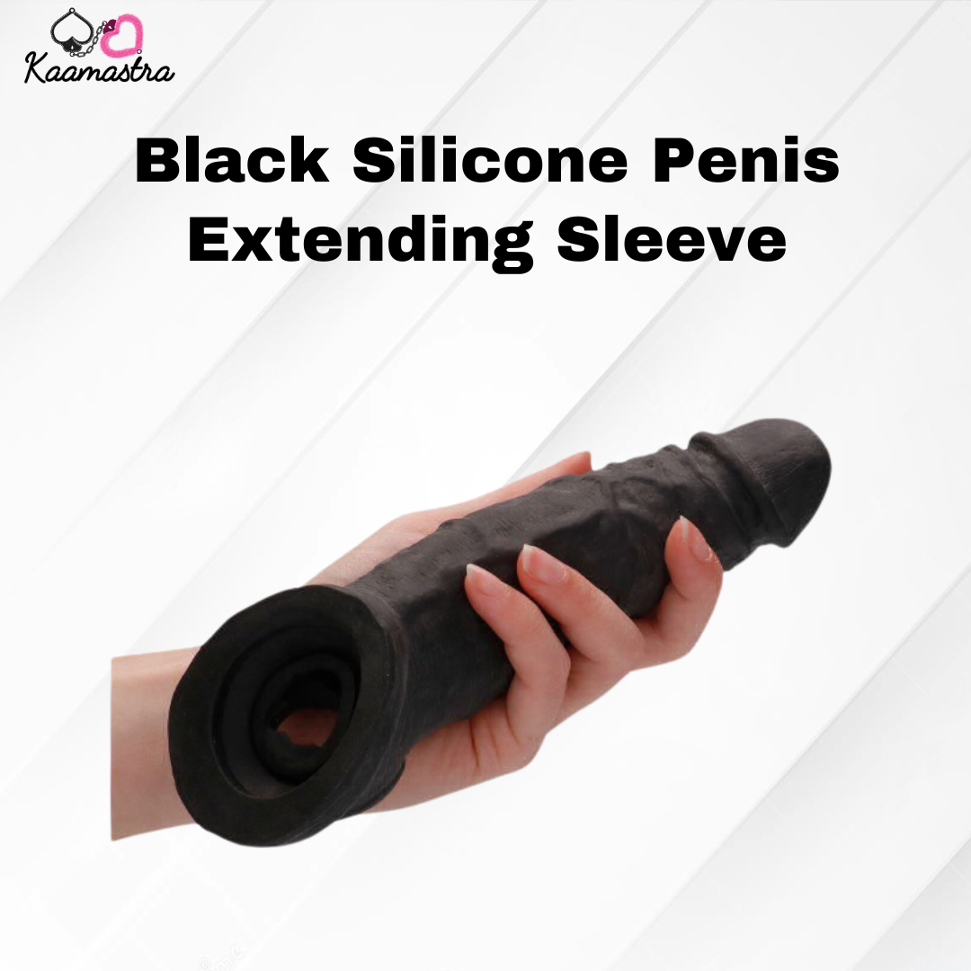 Black penis sleeve for men on Kaamastra 