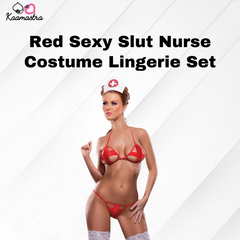 Kaamastra Red Sexy Slut Nurse Costume Lingerie Set