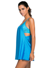 Kaamastra Blue 2 piece Tankini Swimsuit