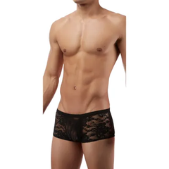 Kaamastra Black Floral Mesh Men's Brief