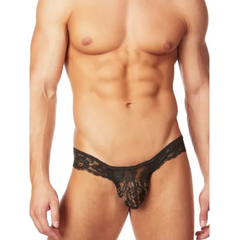 Kaamastra Black Floral Lacy Bikini for Men