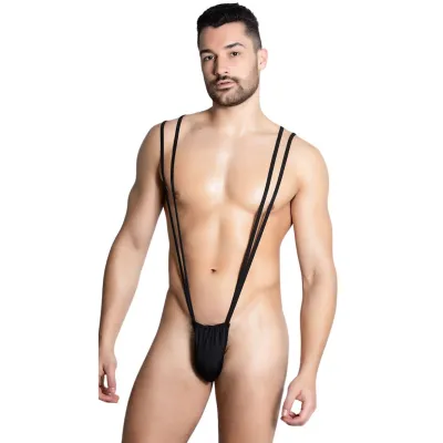 Kaamastra Black Suspender penis Pouch Mankini for Men