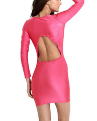 Kaamastra Pink Front open Sexy Bodycon Dress