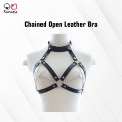 Kaamastra Chained Open Leather Bra