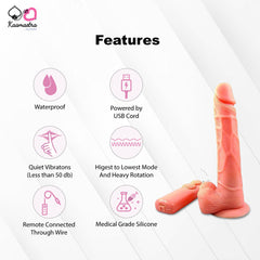 Kaamastra 8.5 Inch Realistic Vibrating Dildo With Suction Base