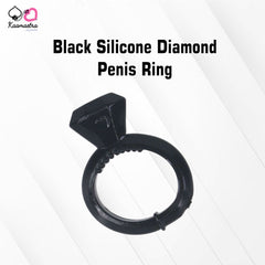 Kaamastra Black Silicone Diamond Penis Ring