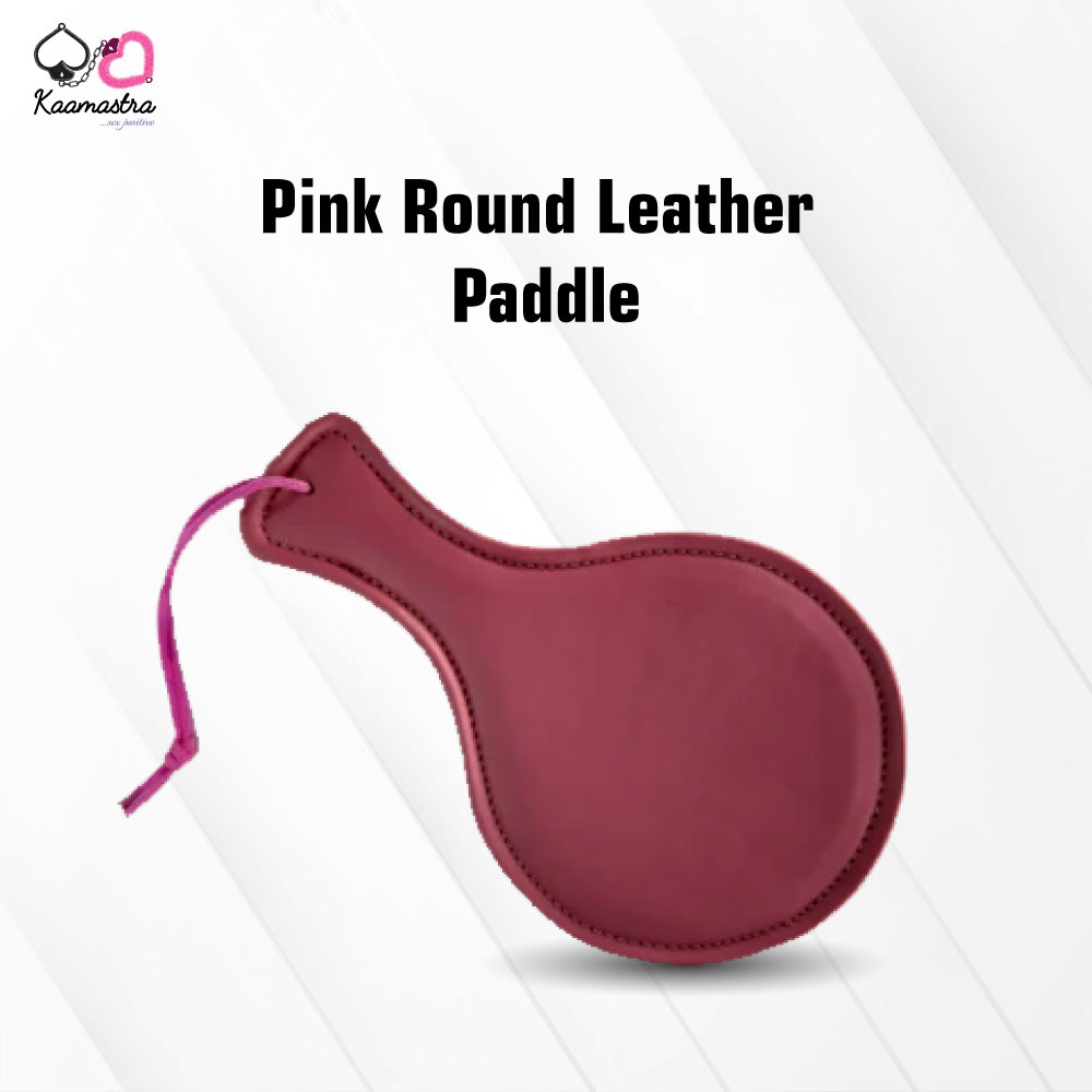 Kaamastra Pink Round Leather Paddle